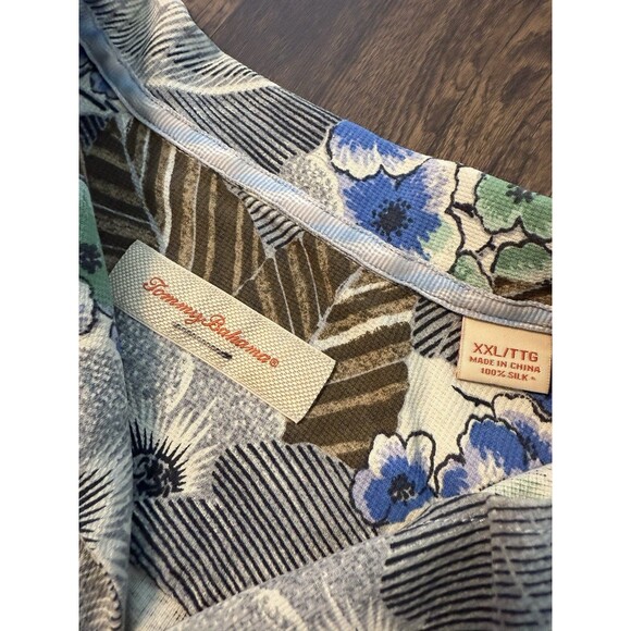 Tommy Bahama Shirt XXL Silk Floral Hawaiian Beach Button Up Short Sleeve Mens - Picture 3 of 7